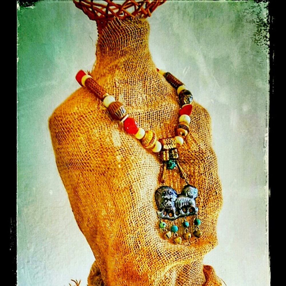 Vintage Tribal Foo Dog,